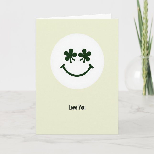 Carte de vœux Love You Shamrock (Devant)