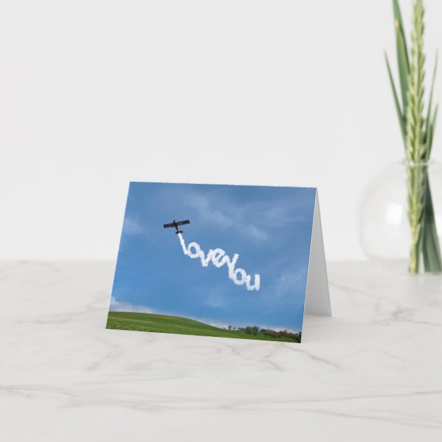 Carte de vœux Love You Skywriting (Devant)
