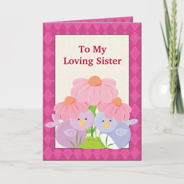 Carte de voeux Loving Sister (Devant)