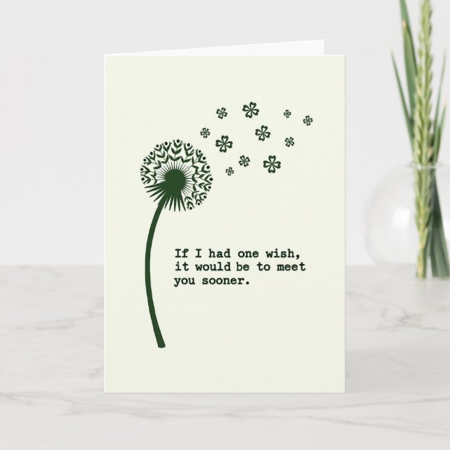 Carte de vœux Lucky Dandelion (Devant)