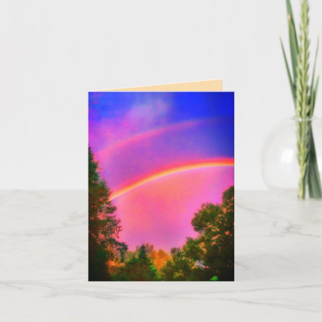 CARTE DE VOEUX LUMINEUSE DE DOUBLERAINBOW (Devant)