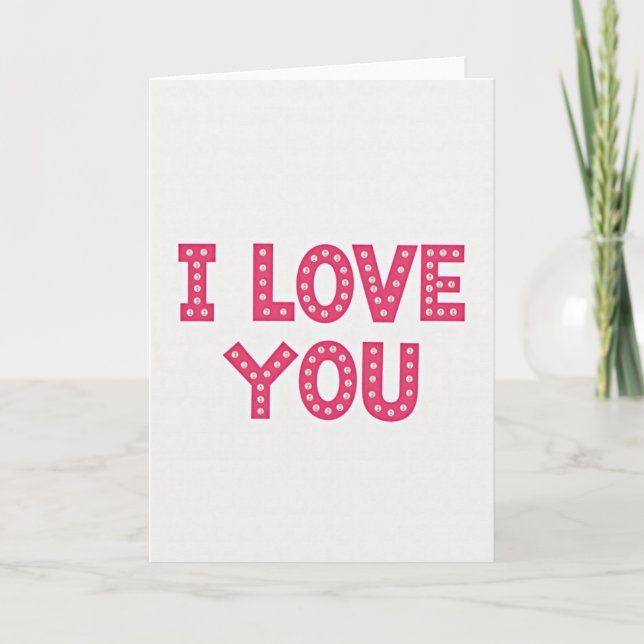 Carte de voeux lumineuse 'Je t'aime' (Devant)