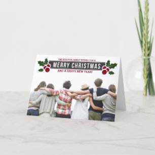 Carte de voeux lunatique de photo de vacances de