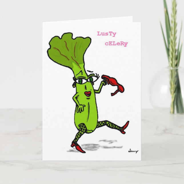 Carte de voeux Lusty Celery (Devant)