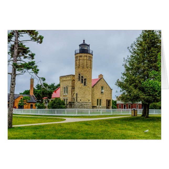 Carte de voeux Mackinac Point Light (Devant Horizontal)
