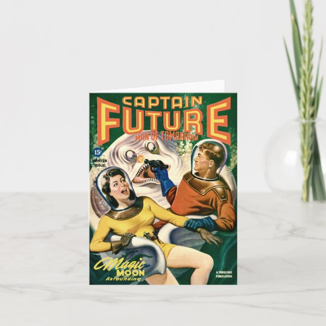 Carte de voeux magique de lune (Devant)