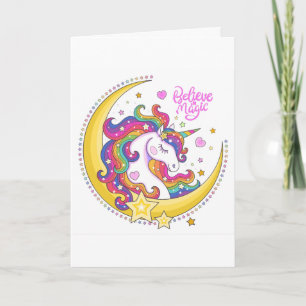 Carte de voeux magique Unicorn (vide)