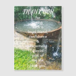 Carte de voeux magnétique de l'ami spécial Merci