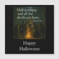 Carte de voeux magnétique d'Halloween - L'enfer es