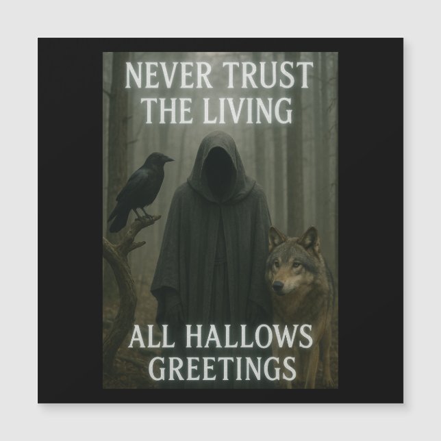 Carte de voeux magnétique pour Halloween (Devant)