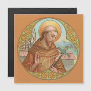 Carte de vœux magnétique Saint François d'Assise (