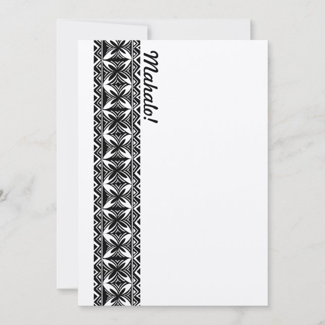 Carte de voeux Mahalo Hawaii Carte de remerciement (Devant)