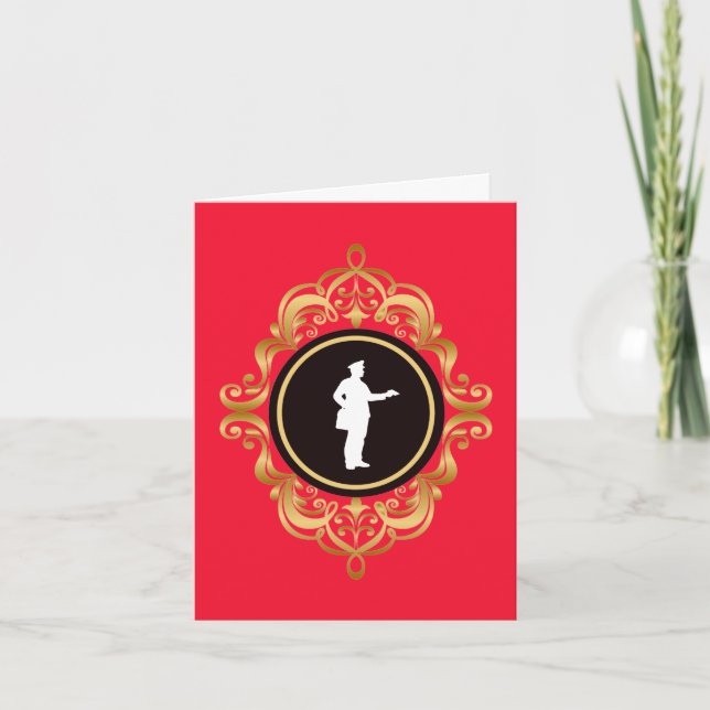Carte de voeux Mailman Silhouette Personnaliser (Devant)