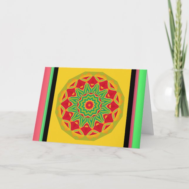 Carte de voeux Mandala (Devant)