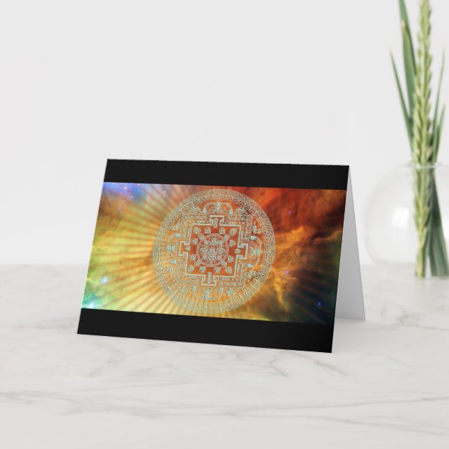 Carte de vœux Mandala de la nébuleuse (Devant)