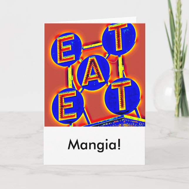 carte de voeux mangez/mangia (Devant)