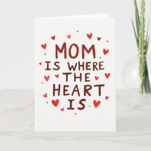 Carte de vœux manuscrite pour maman avec amour
