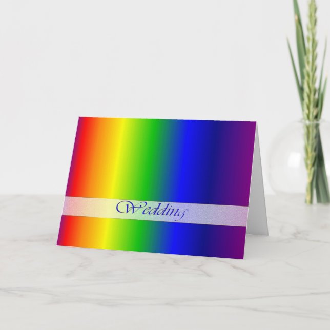 Carte de voeux mariage Rainbow Colors (Devant)