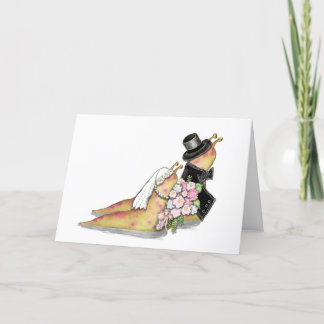 Carte de voeux mariage Slugs