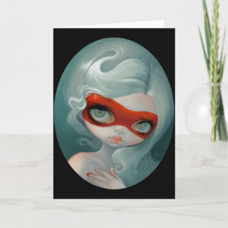 Carte de voeux "Masque rouge"