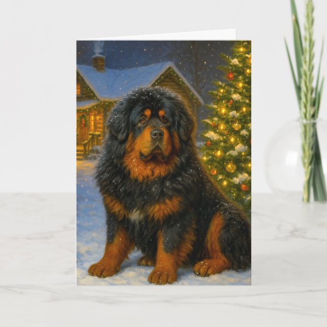 Carte de vœux Mastiff Tibétain (Devant)