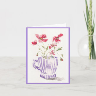 Carte de vœux Matin Coquelicots