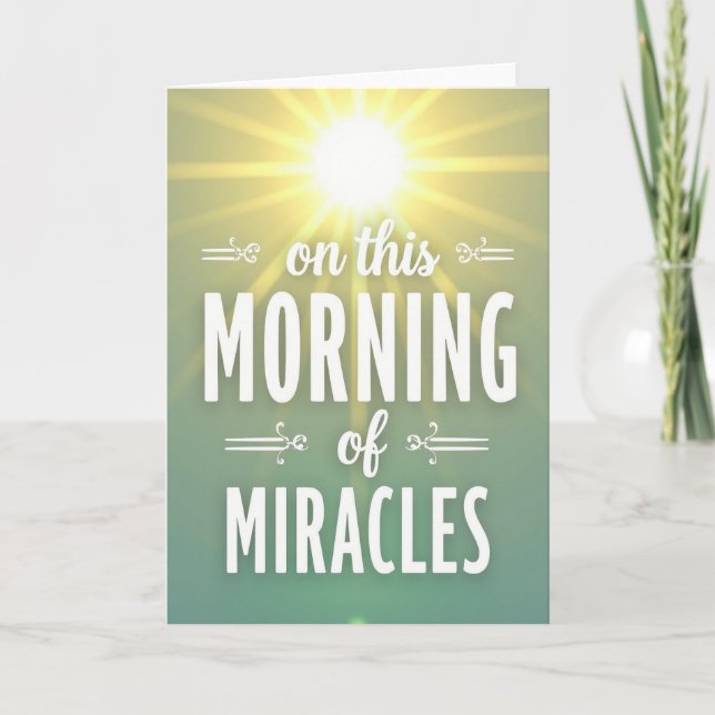 Carte de vœux Matin de Miracles (Devant)