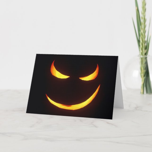 Carte de voeux mauvaise de citrouille de Halloween (Devant)