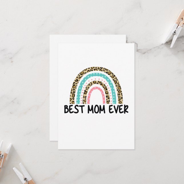 Carte de vœux Meilleure Maman (Devant/Arrière en situation)