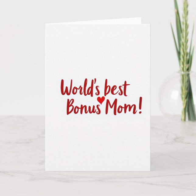 Carte de vœux Meilleure Maman en Plus Rouge (Devant)