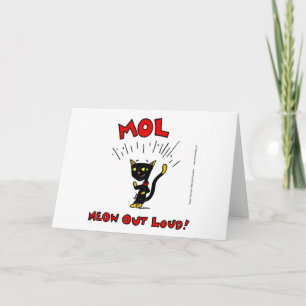 Carte de voeux Mel "MOL : MEOW OUT LOUD"