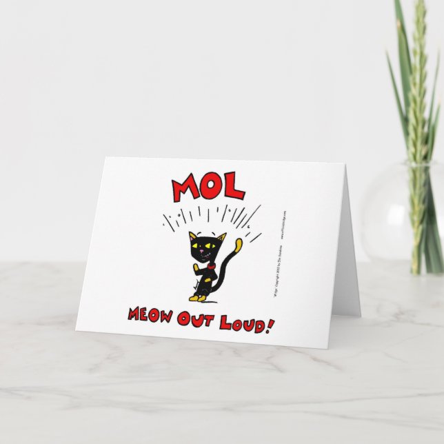 Carte de voeux Mel "MOL : MEOW OUT LOUD" (Devant)