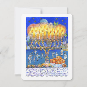 Carte de vœux Menorah – Fête juive des lumières