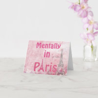 Carte de vœux mentalement à Paris