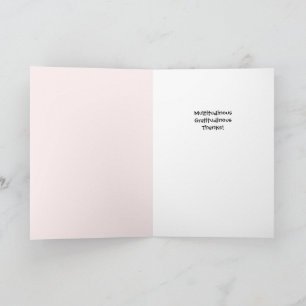 Carte de vœux "Merci beaucoup" à motif floral blan