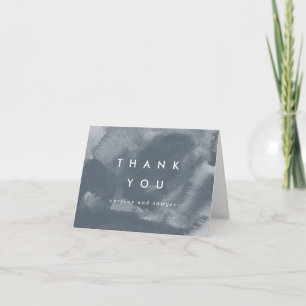 Carte de voeux Merci Boho bleu