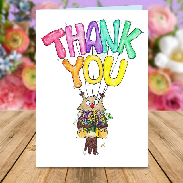 carte de vœux MERCI CHOUETTE de Nicole Janes (Créateur téléchargé)