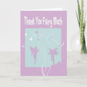 Carte de voeux Merci Fairy Beaucoup