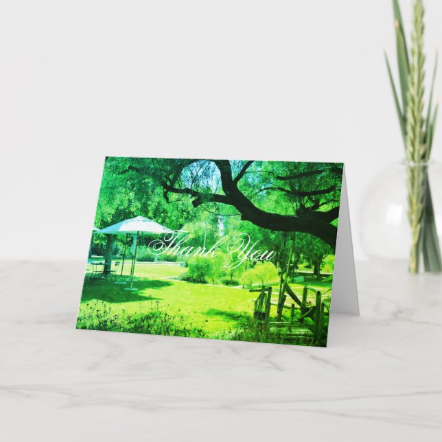 Carte de voeux Merci Green Garden (Devant)