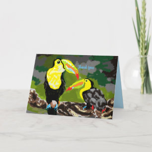 Carte De Voeux Merci : Oiseaux Du Paradis