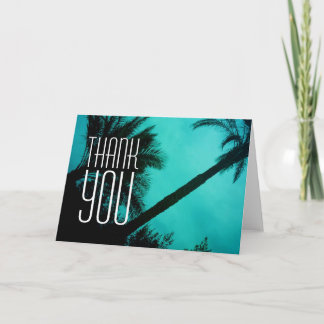 Carte de voeux Merci Palm Trees