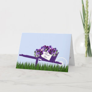 Carte de voeux Merci Pansies