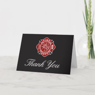 Carte de voeux Merci pompier