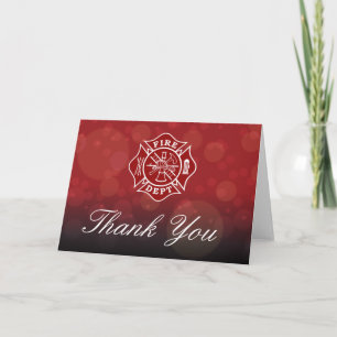 Carte de voeux Merci pompier