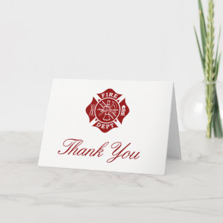 Carte de voeux Merci pompier