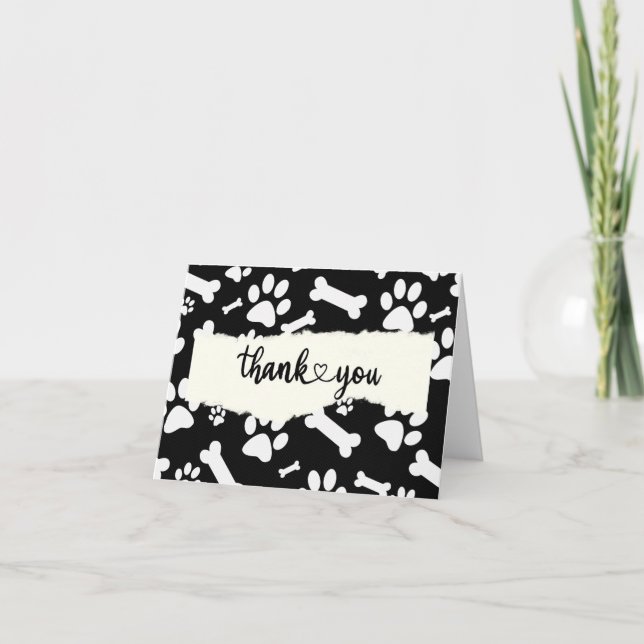 Carte de voeux Merci pour vétérinaire ou amoureux (Devant)