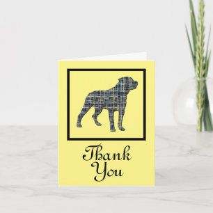 Carte de voeux Merci Silhouette Dog Rottweiler