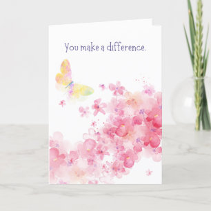 Carte de voeux Merci "Vous faites une différence"