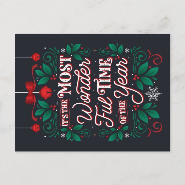 Carte de vœux merveilleuse période de l'année (Devant)