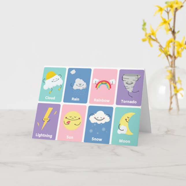 carte de voeux "météo" (Fleur jaune)